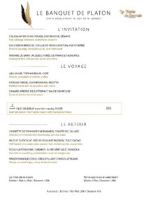 Menu dîner semaine 48 de La Table de Socrate