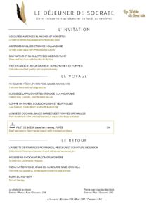 Menu déjeuner semaine 14 de La Table de Socrate