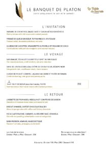 Menu dîner semaine 11 de La Table de Socrate